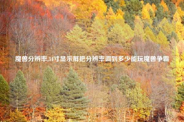 魔兽分辨率,34寸显示屏把分辨率调到多少能玩魔兽争霸