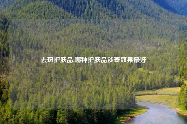 去斑护肤品,哪种护肤品淡斑效果最好