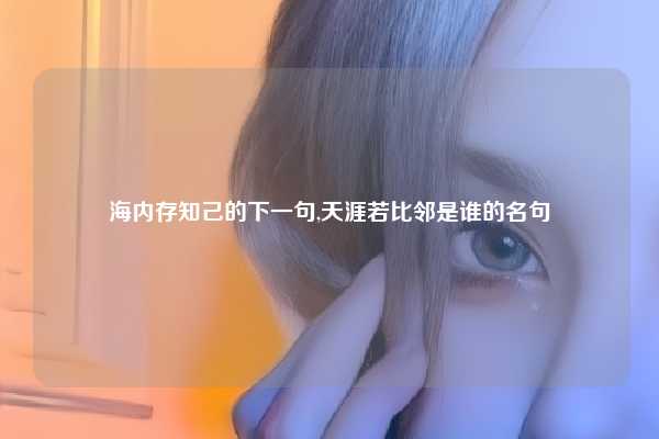海内存知己的下一句,天涯若比邻是谁的名句