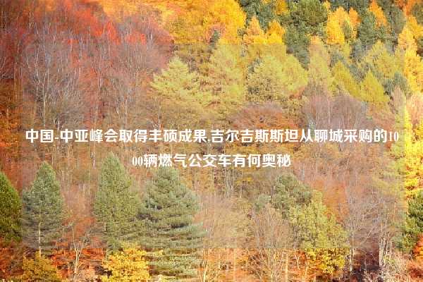 中国-中亚峰会取得丰硕成果,吉尔吉斯斯坦从聊城采购的1000辆燃气公交车有何奥秘