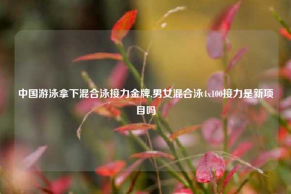 中国游泳拿下混合泳接力金牌,男女混合泳4x100接力是新项目吗