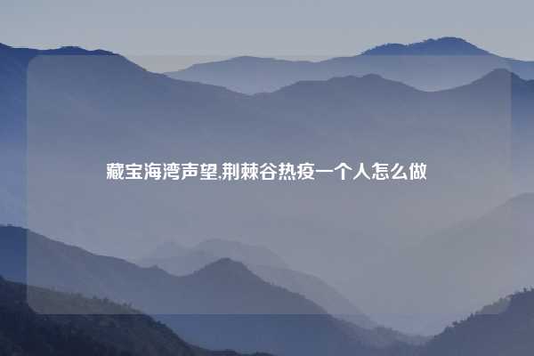 藏宝海湾声望,荆棘谷热疫一个人怎么做