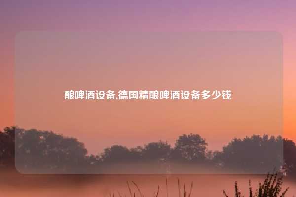 酿啤酒设备,德国精酿啤酒设备多少钱