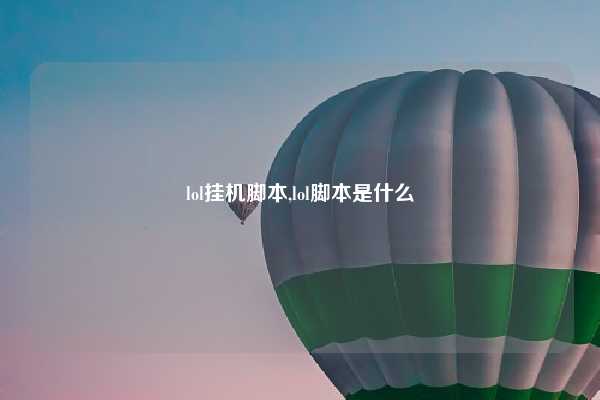 lol挂机脚本,lol脚本是什么