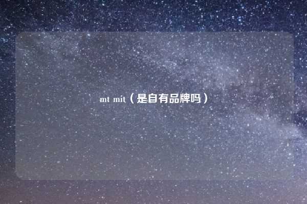 mt mit（是自有品牌吗）