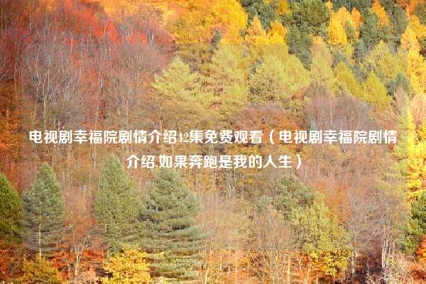 电视剧幸福院剧情介绍42集免费观看（电视剧幸福院剧情介绍,如果奔跑是我的人生）