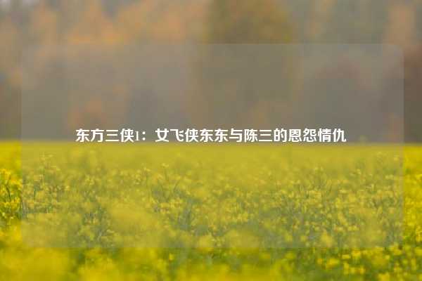 东方三侠1：女飞侠东东与陈三的恩怨情仇