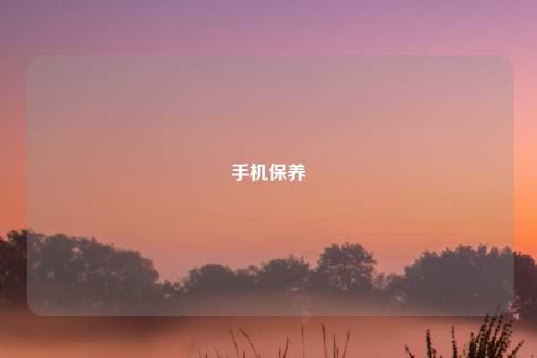 手机保养