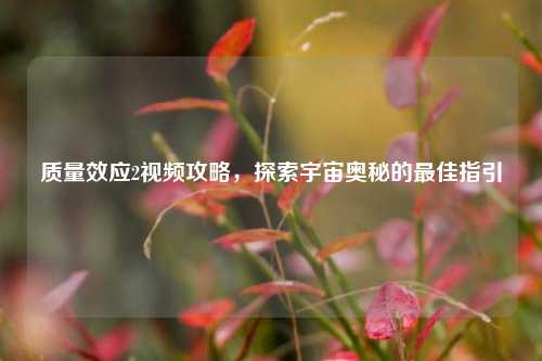 质量效应2视频攻略，探索宇宙奥秘的最佳指引