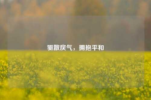 驱散戾气，拥抱平和