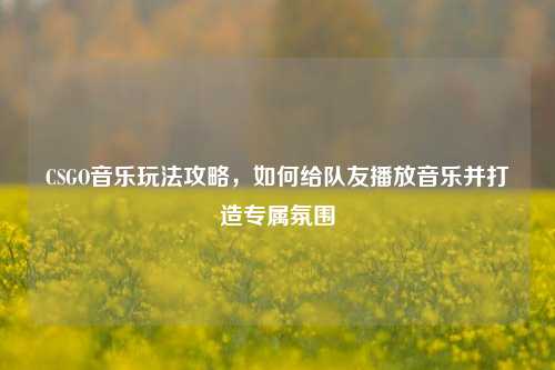 CSGO音乐玩法攻略,如何给队友播放音乐并打造专属氛围