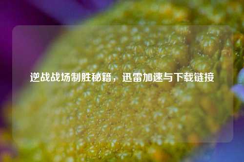 逆战战场制胜秘籍，迅雷加速与下载链接