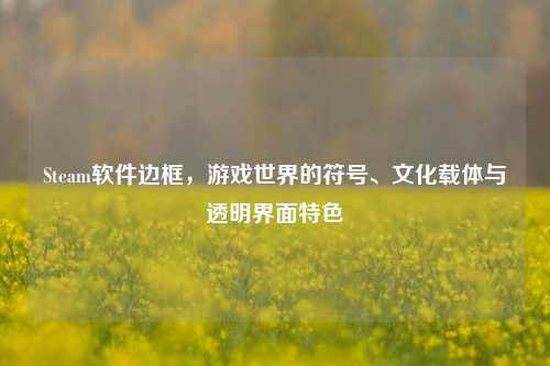 Steam软件边框,游戏世界的符号、文化载体与透明界面特色