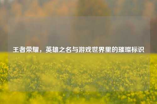 王者荣耀，英雄之名与游戏世界里的璀璨标识