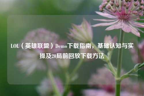 LOL(英雄联盟)Demo下载指南,基础认知与实操及20局前回放下载