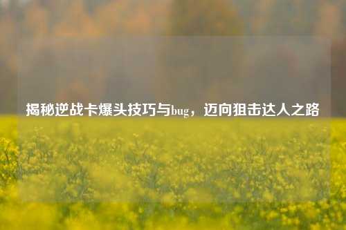 揭秘逆战卡爆头技巧与bug,迈向狙击达人之路